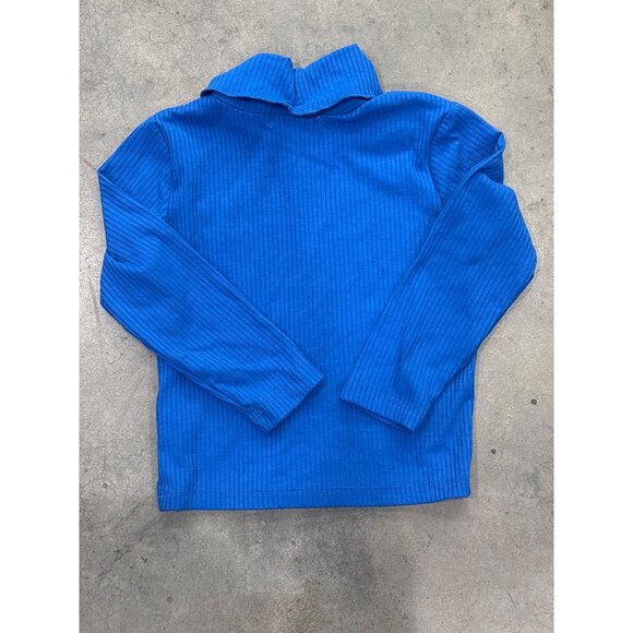 Girls Ribbed Blue Turtleneck Sweater size 5 - Picture 3 of 3